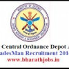 Central Ordnance Depot Recruitment 2016 | 117 Clerk, Assistant, 14 Tradesmen Mate, Messenger